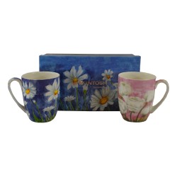 McIntosh Fine Bone China - Morning Flower Mug Pair